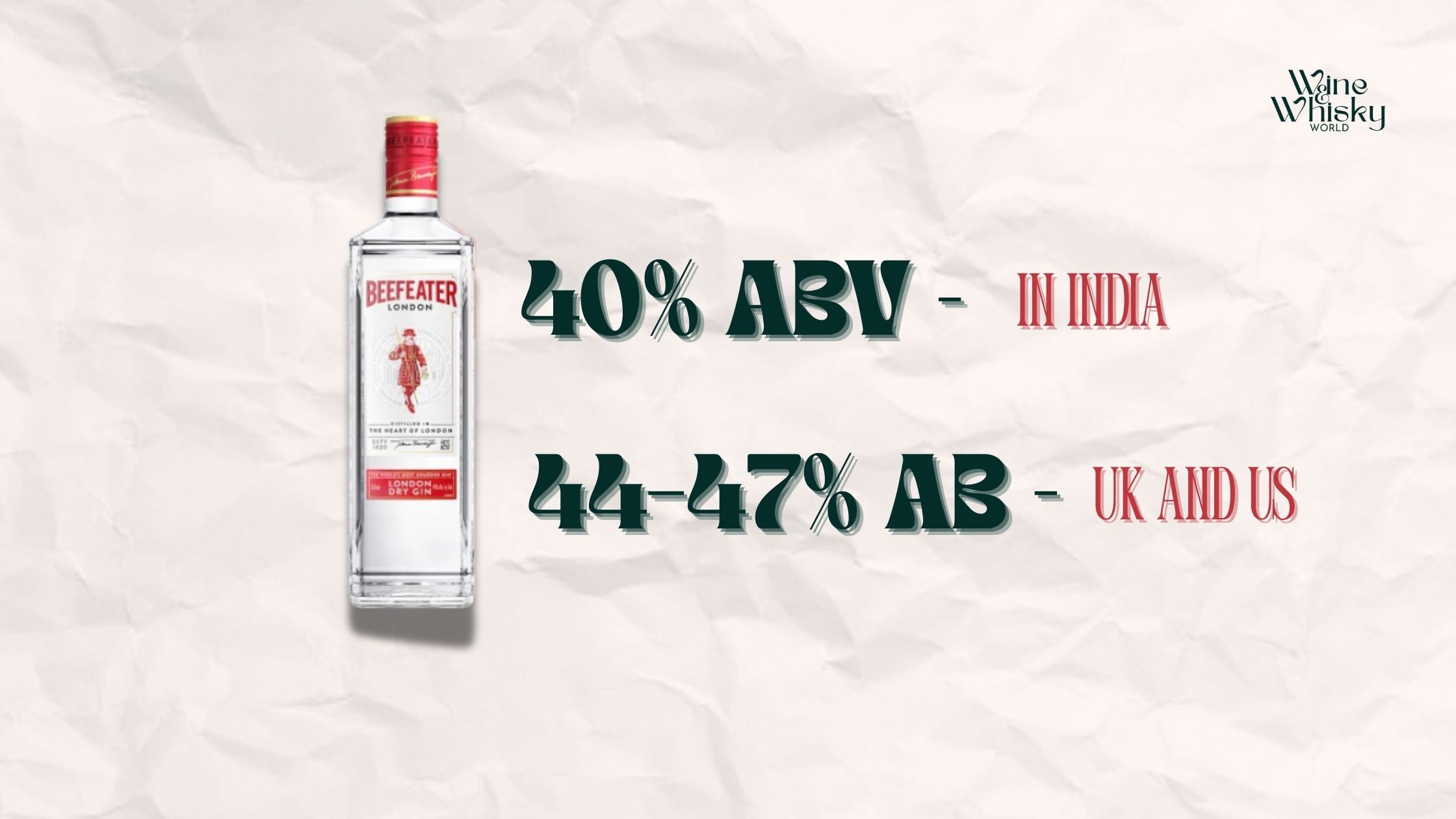 Beefeater alcohol content